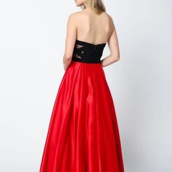 Strapless Straight Neck A-Line Prom Dress JT694 - Picture 2 of 5